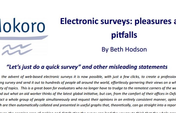Electronic surveys: pleasures and pitfalls