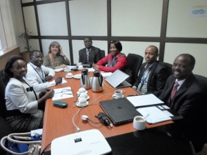 A working session at the EU offices with the visiting African Union Mission